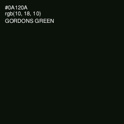 #0A120A - Gordons Green Color Image